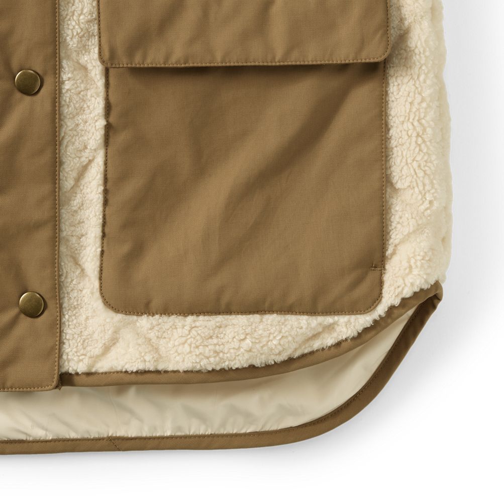 Women's Plus Size Fleece Sherpa Quilted Jacket | Lands' End