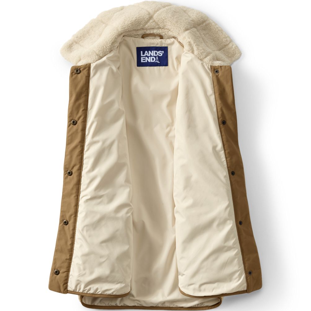 Women's Plus Size Fleece Sherpa Quilted Jacket | Lands' End