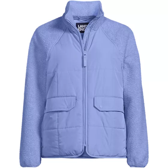 Women's Mixed Media Sherpa Fleece Jacket - primary