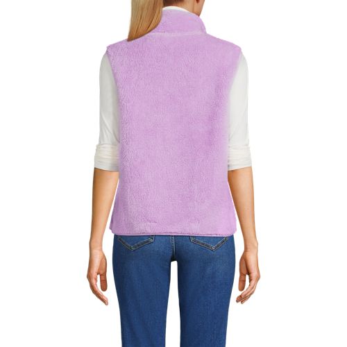 Women's Cozy Sherpa Fleece Vest, Back