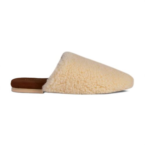 Lands end women's store shearling scuff slippers