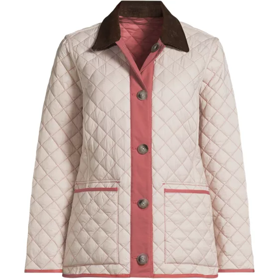 Women's Plus Size Reversible Barn Quilted Insulated Jacket - primary
