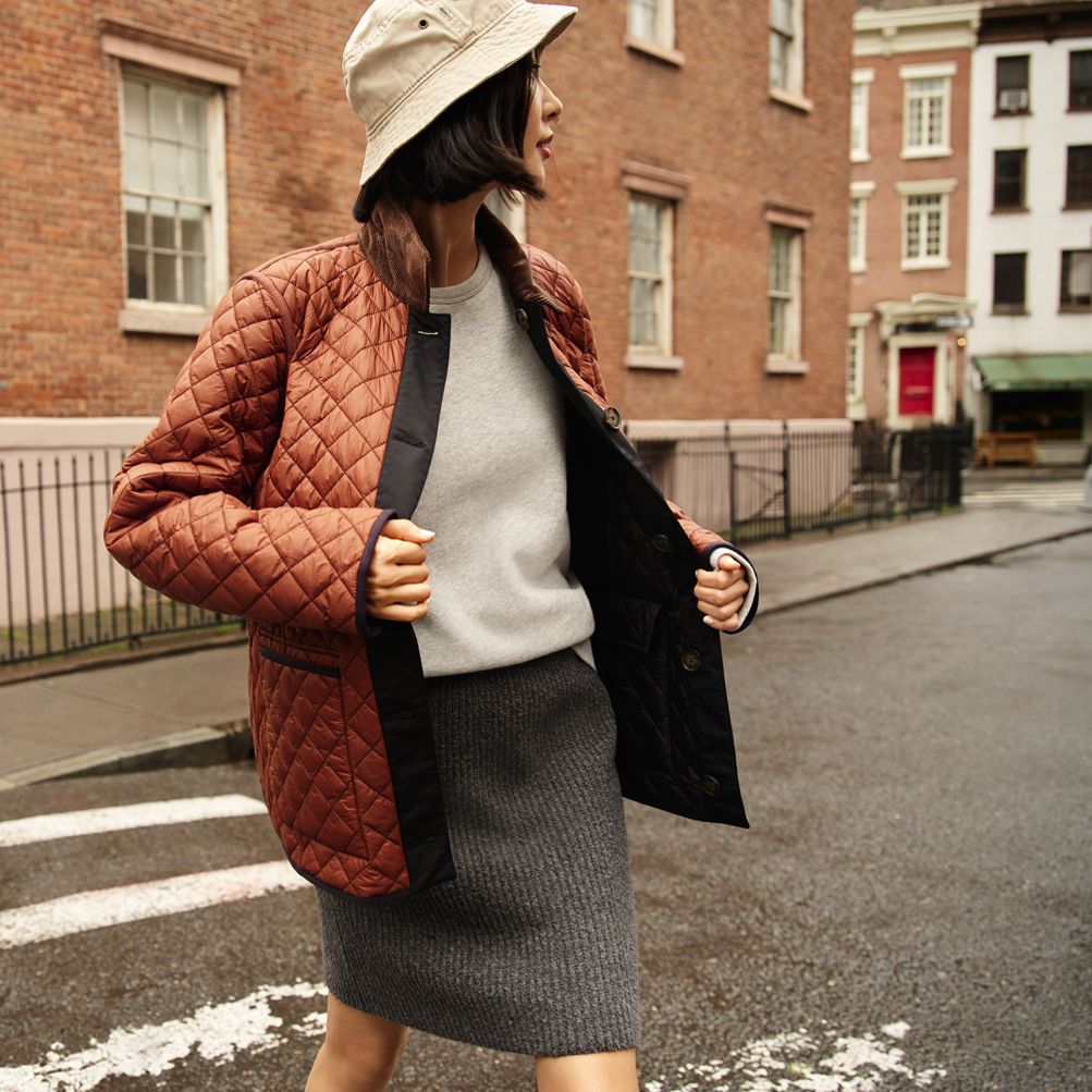 Quilted barn coat womens on sale