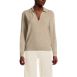 Women's Cashmere Johnny Collar Sweater, Front