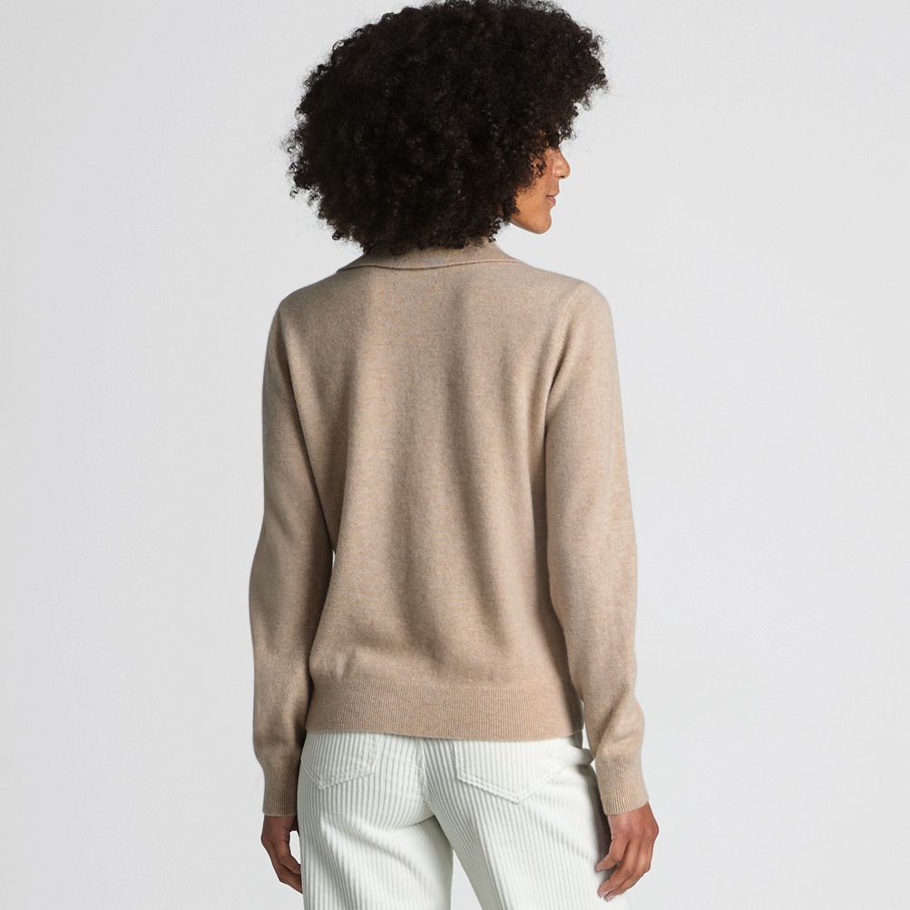 売れ筋商品|||ランズエンド ニット&セーター アウター レディース Women's Cashmere Johnny Collar Sweater Light gray heather Women's Cashmere Johnny Collar Sweater | Lands' End