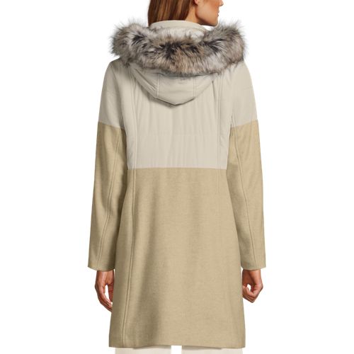 Women's Wool Hybrid Coat, Back