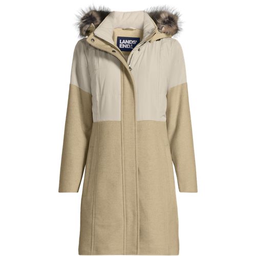 Women's Wool Hybrid Coat, Front