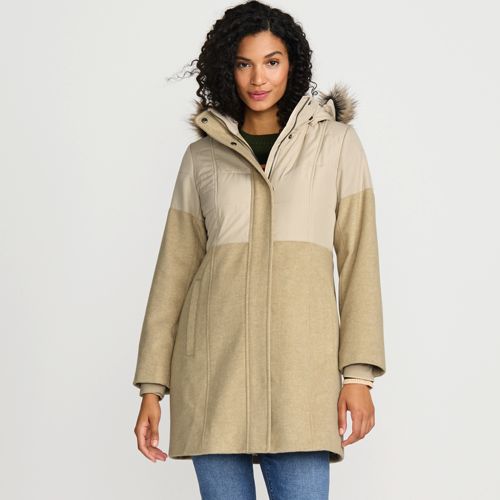 Women's Wool Hybrid Coat, Front