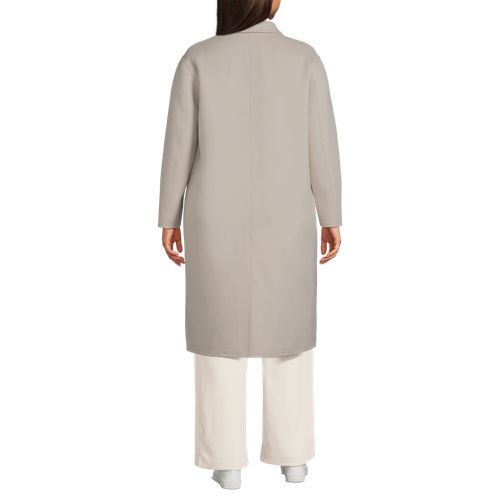 Women's Plus Size Wool Blend Top Coat - image 4