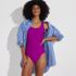 Women's Texture Tugless X-Back One Piece Swimsuit, alternative image