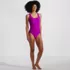 Women's Texture Tugless X-Back One Piece Swimsuit, Front