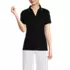 Women's Supima Short Sleeve Tipped Johnny Collar Polo Shirt, Front