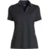 Women's Supima Short Sleeve Tipped Johnny Collar Polo Shirt, Front