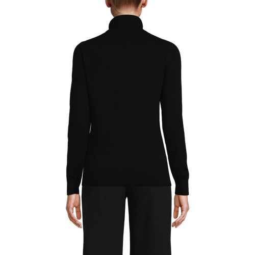 Women's Cotton Modal Long Sleeve Turtleneck Sweater, Back