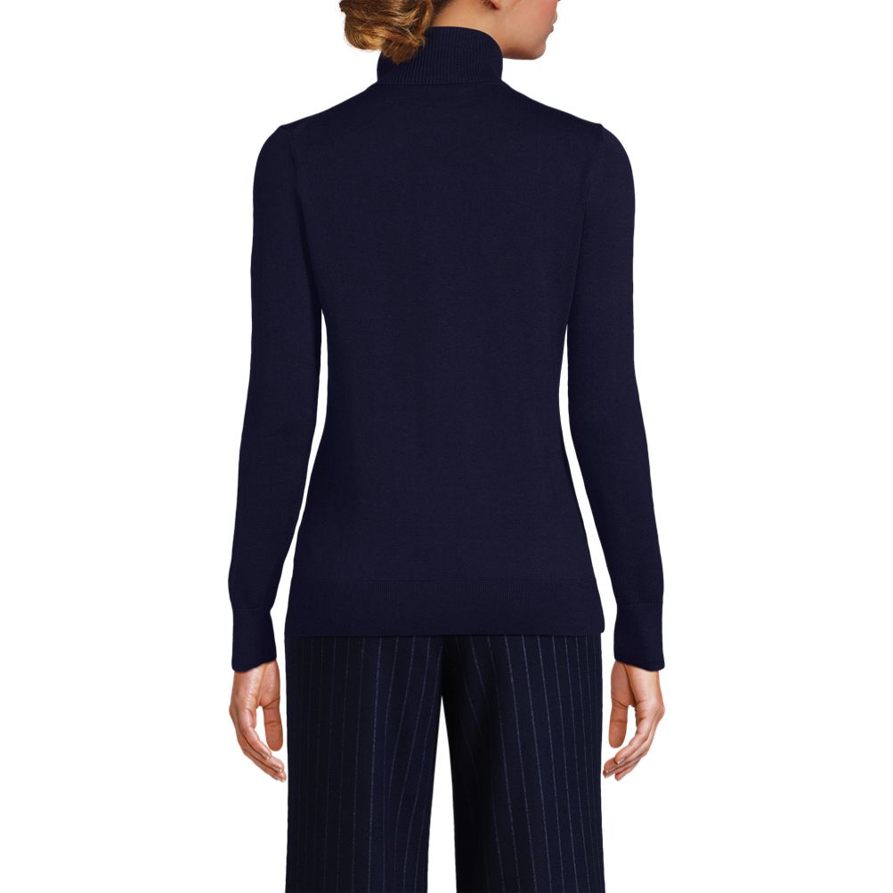 Women's Cotton Modal Long Sleeve Turtleneck Sweater | Lands' End