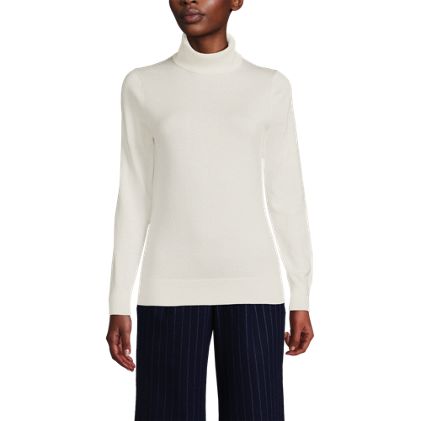 Women's Cotton Modal Long Sleeve Turtleneck Sweater - image 1