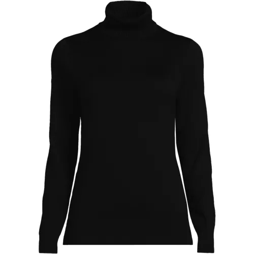 Women's Cotton Modal Long Sleeve Turtleneck Sweater, Front