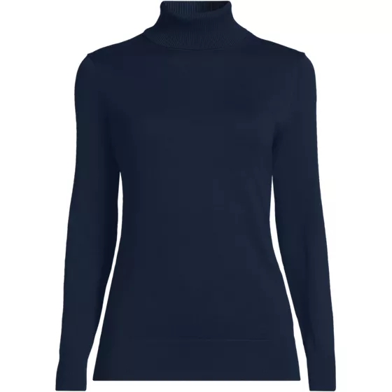 School Uniform Women's Cotton Modal Long Sleeve Turtleneck Sweater - primary