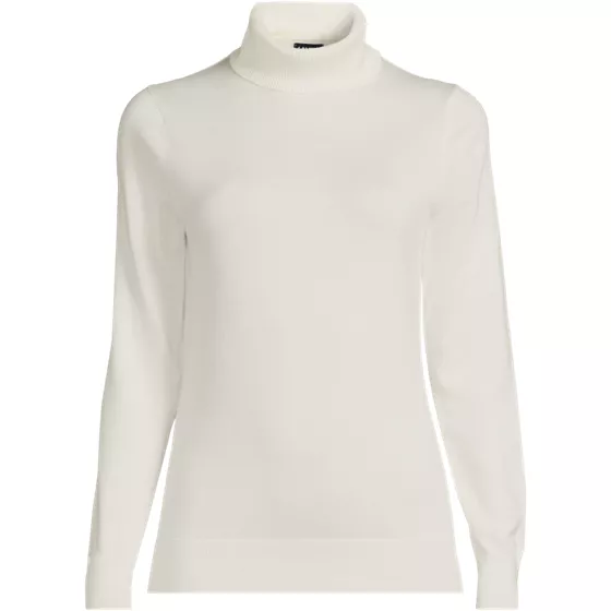 Women's Cotton Modal Long Sleeve Turtleneck Sweater - primary