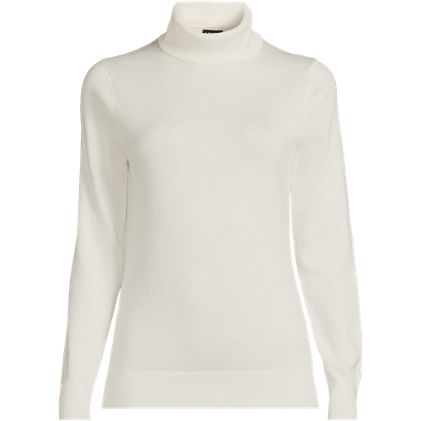 Women's Cotton Modal Long Sleeve Turtleneck Sweater - primary