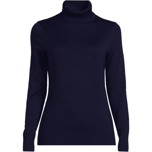 Women's Cotton Modal Long Sleeve Turtleneck Sweater | Lands' End