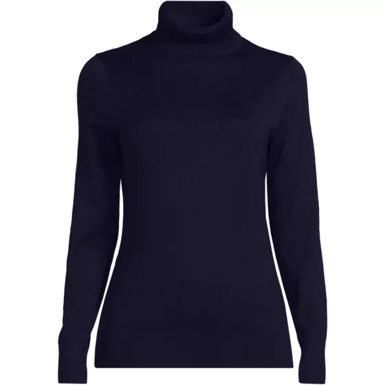 Women's Cotton Modal Long Sleeve Turtleneck Sweater - primary