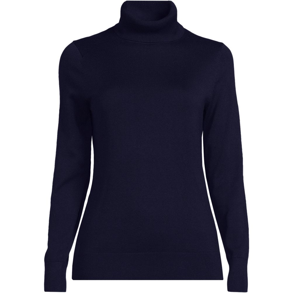 Women's Cotton Modal Long Sleeve Turtleneck Sweater | Lands' End