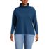 Women's Plus Cotton Polyester Long Sleeve Funnel Neck Shirt, Front