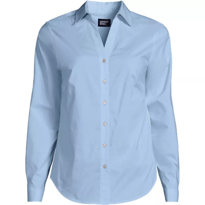 Women's Long Sleeve Coolmax V-neck Shirt, Front