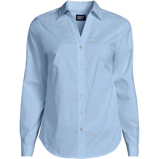 blue peasant dress Blue Boxy Button Down Shirt for Women | Oversized Cropped Top main image 1