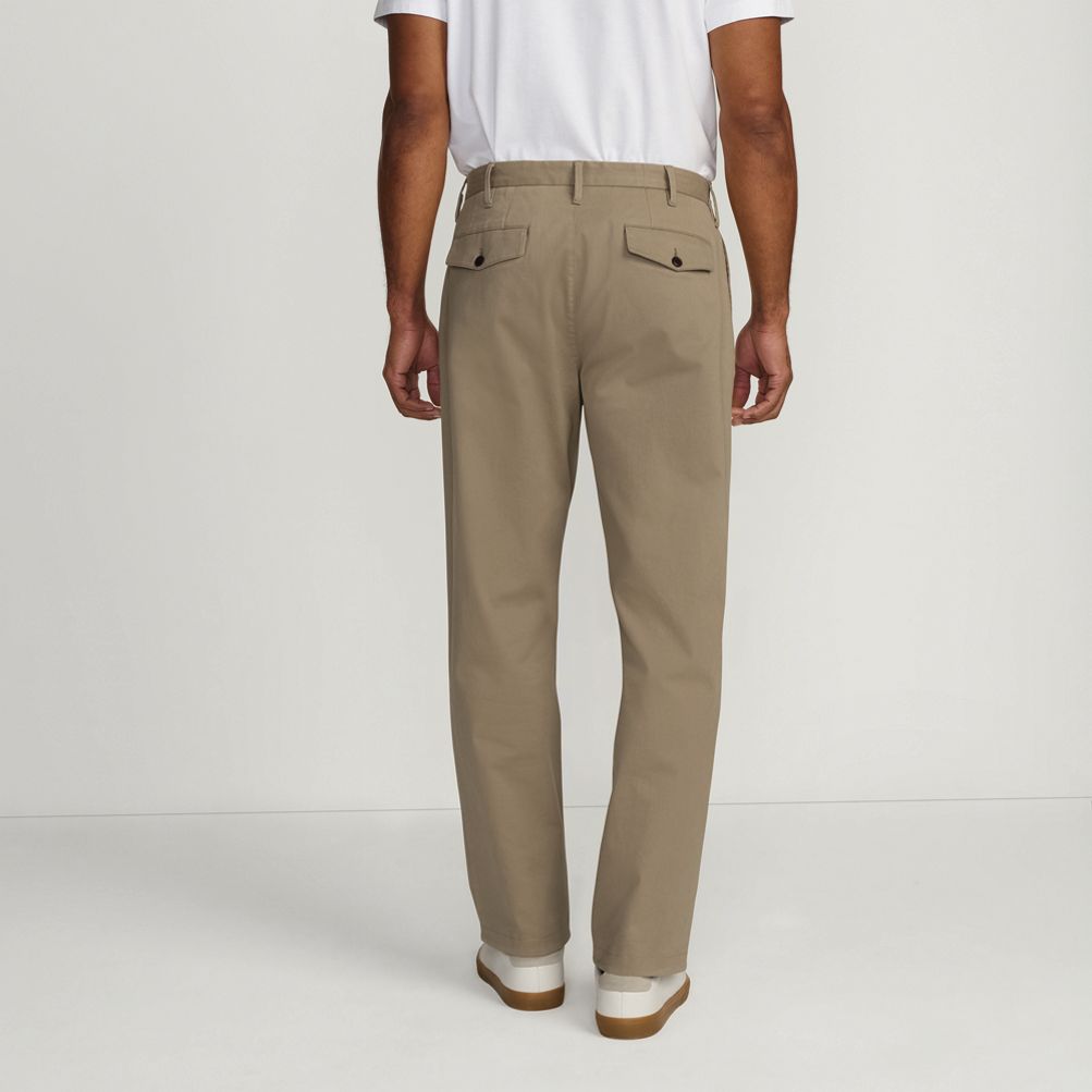 Men's Relaxed Fit Pleated Knockabout Chino Pants | Lands' End