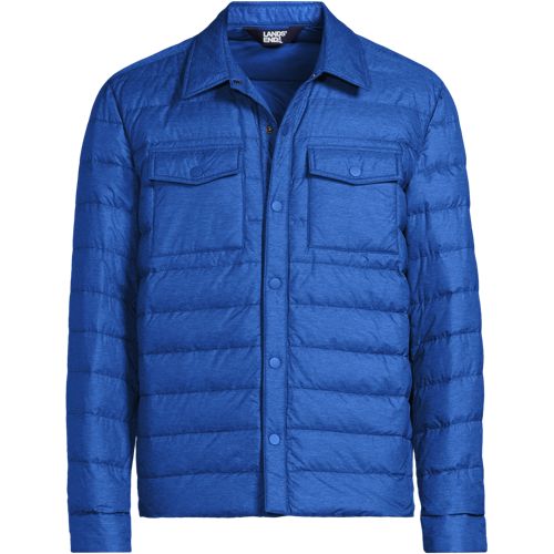 Men s Wanderweight Packable Down Shirt Jacket Lands End