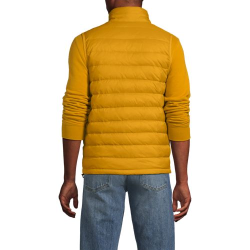 Lands' End Ultraleichte Verstaubare Wanderweight-daunenweste, Herren, Größe:44-46 Regular, Gelb, Polyester/nylon/daunen, By Lands' End 