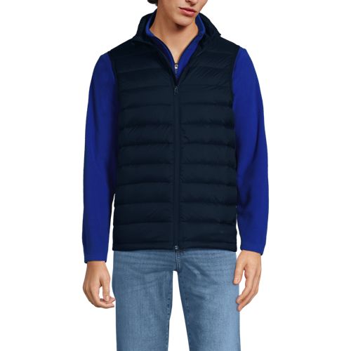  Lands' End Ultraleichte Verstaubare Wanderweight-daunenweste, Herren, Größe:44-46 Regular, Blau, Polyester/nylon/daunen, By Lands' End 