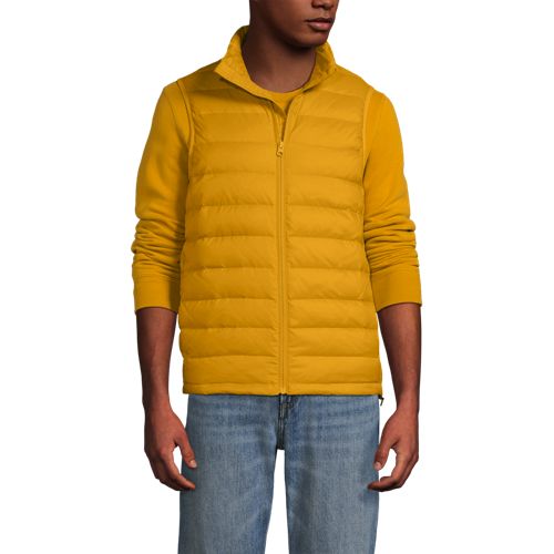  Lands' End Ultraleichte Verstaubare Wanderweight-daunenweste, Herren, Größe:44-46 Regular, Gelb, Polyester/nylon/daunen, By Lands' End 