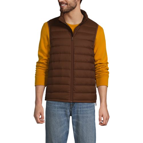  Lands' End Ultraleichte Verstaubare Wanderweight-daunenweste, Herren, Größe:44-46 Regular, Braun, Polyester/nylon/daunen, By Lands' End 