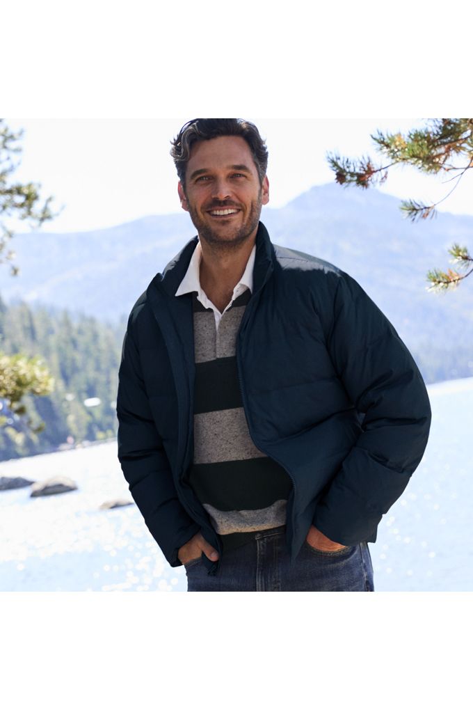 Lands' End Men's Max 600 Down Puffer Jacket In Blue