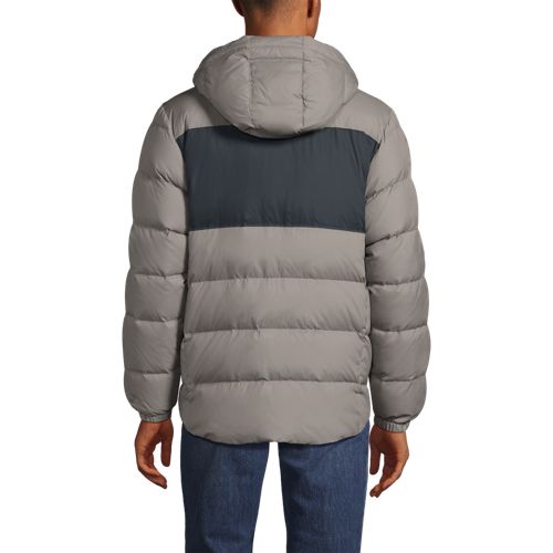  Lands' End Daunen-steppjacke Mit Kapuze, Herren, Größe:44-46 Regular, Grau, Polyester/nylon/daunen, By Lands' End 
