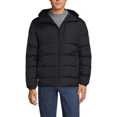  Lands' End Daunen-steppjacke Mit Kapuze, Herren, Größe:44-46 Regular, Schwarz, Polyester/nylon/daunen, By Lands' End 