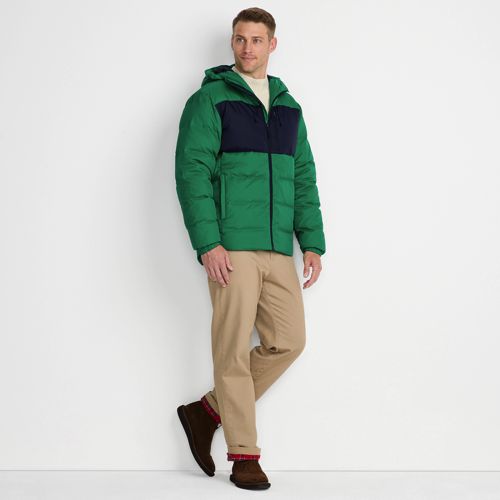 Men s Hooded Puffer Down Jacket Lands End