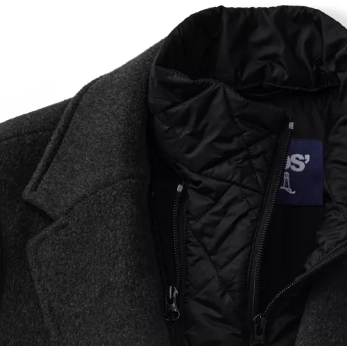 Men's Wool Blend Top Coat, alternative image