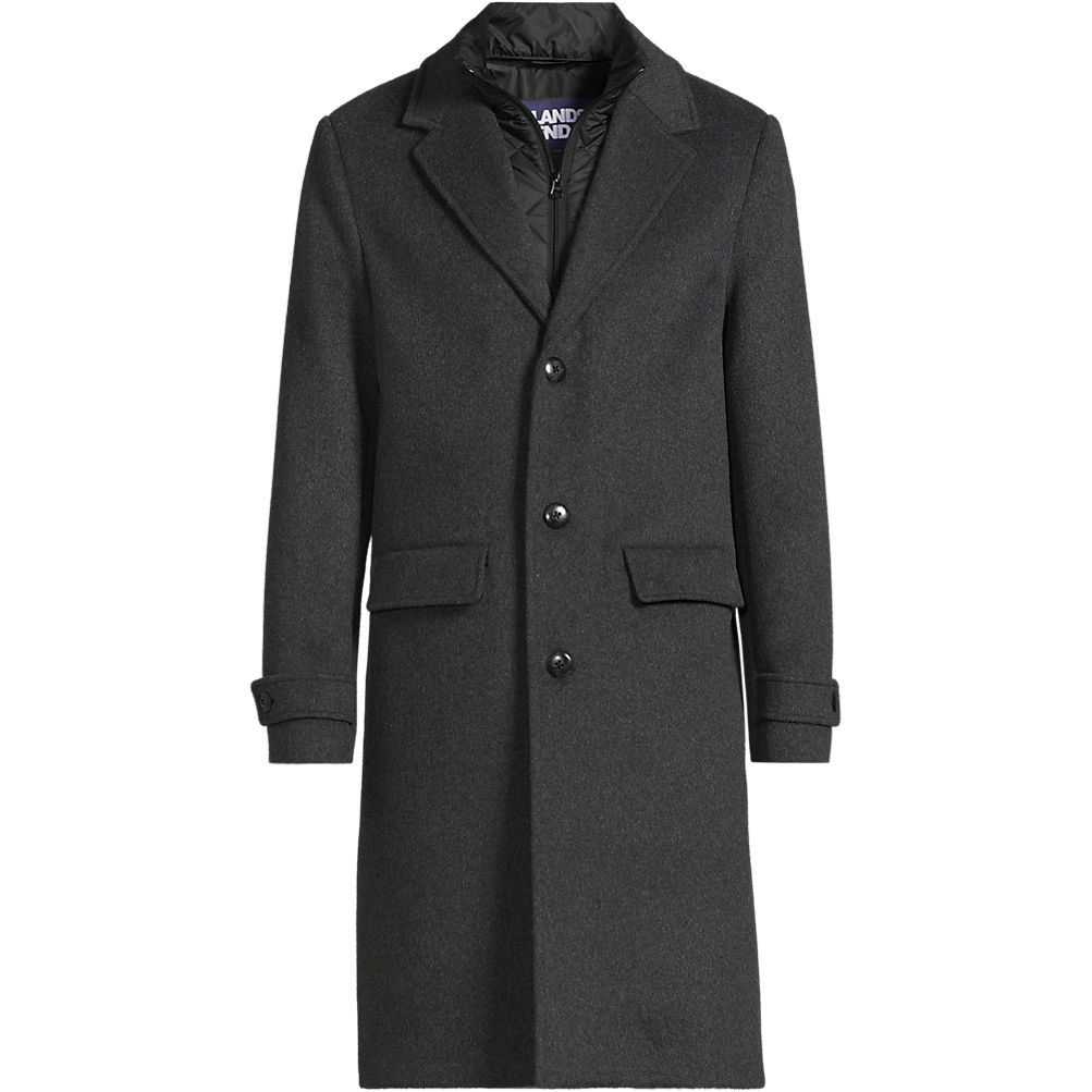 Men's Wool Blend Top Coat | Lands' End Men's Wool Blend Top Coat | Lands' End