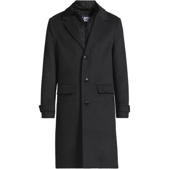 Men's Tall Wool Blend Top Coat - primary