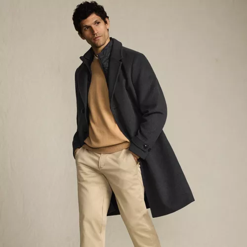 Men's Wool Blend Top Coat, alternative image