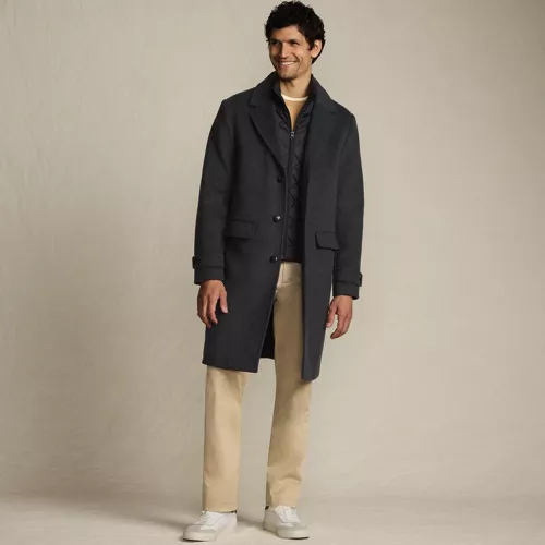 Men's Wool Blend Top Coat, alternative image