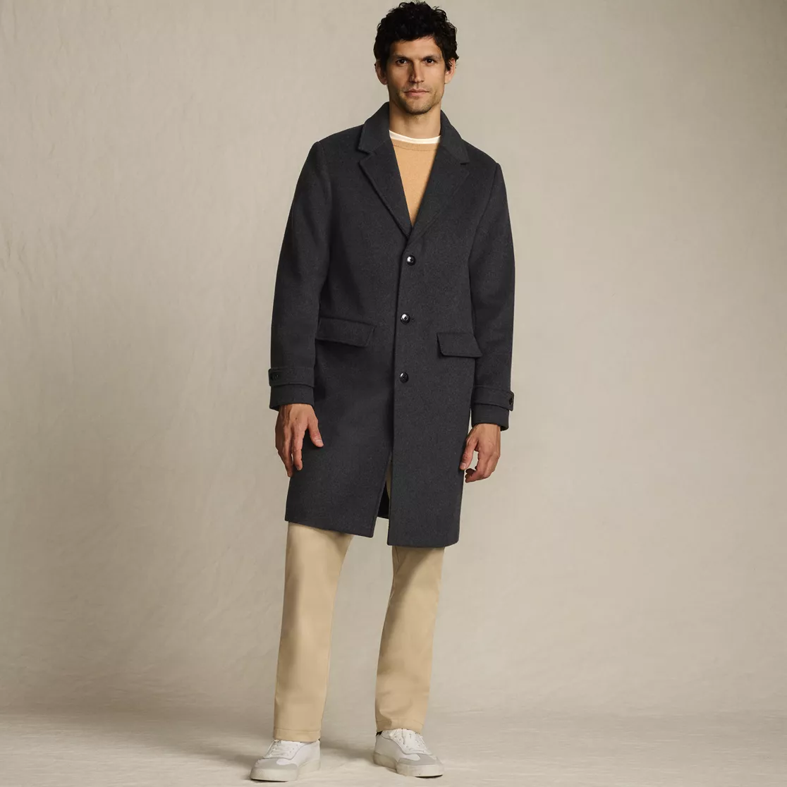 Men's Wool Blend Top Coat