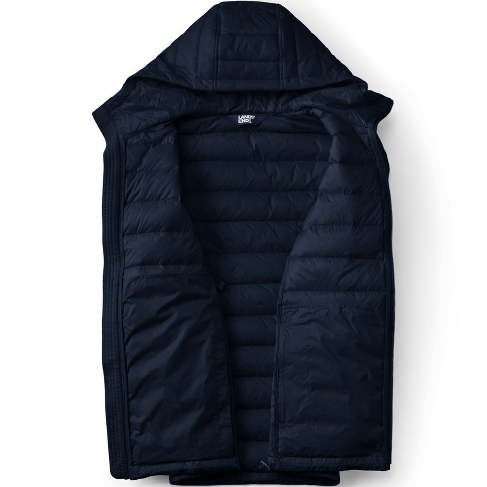 Men's Hooded Wanderweight Packable Down Jacket | Lands' End