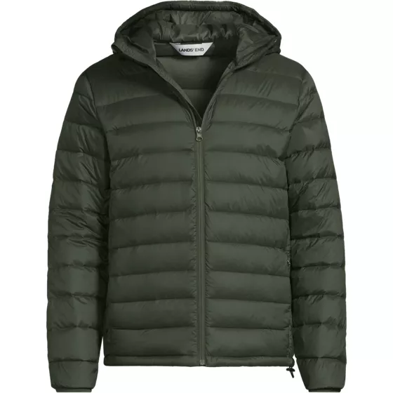 Men's Big and Tall Hooded Wanderweight Packable Down Jacket - primary