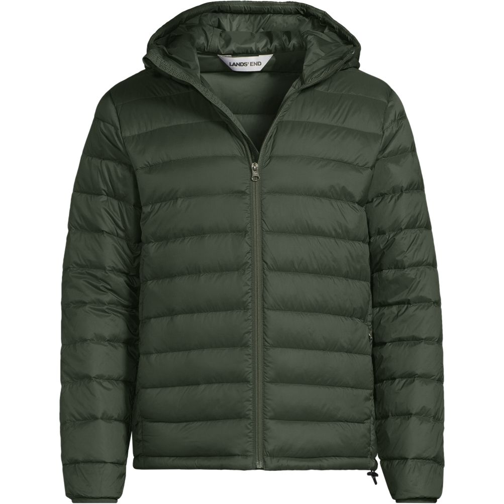 (取寄) ランズエンド ライトウェイト パウダー フリース フーデット ジャケット - フルジップ Lands' End Lightweight Powder Fleece Hooded Jacket - Full-Zip Cream Men's Hooded Wanderweight Packable Down Jacket | Lands' End