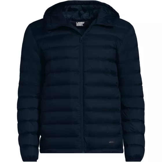 Men's Big and Tall Hooded Wanderweight Packable Down Jacket - primary